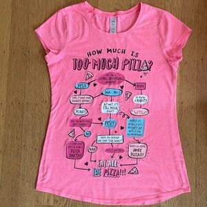 Justice pizza graphic shirt